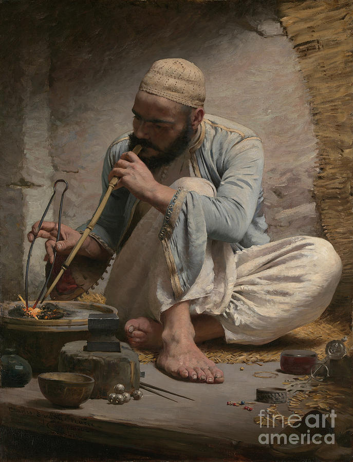 The Arab Jeweler Drawing by Heritage Images