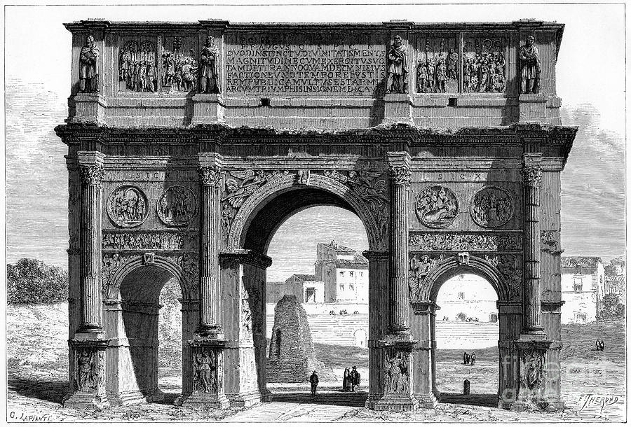 The Arch Of Constantine, Rome, Italy Drawing by Print Collector