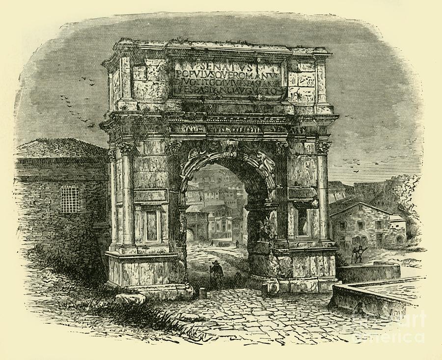 The Arch Of Titus Drawing by Print Collector