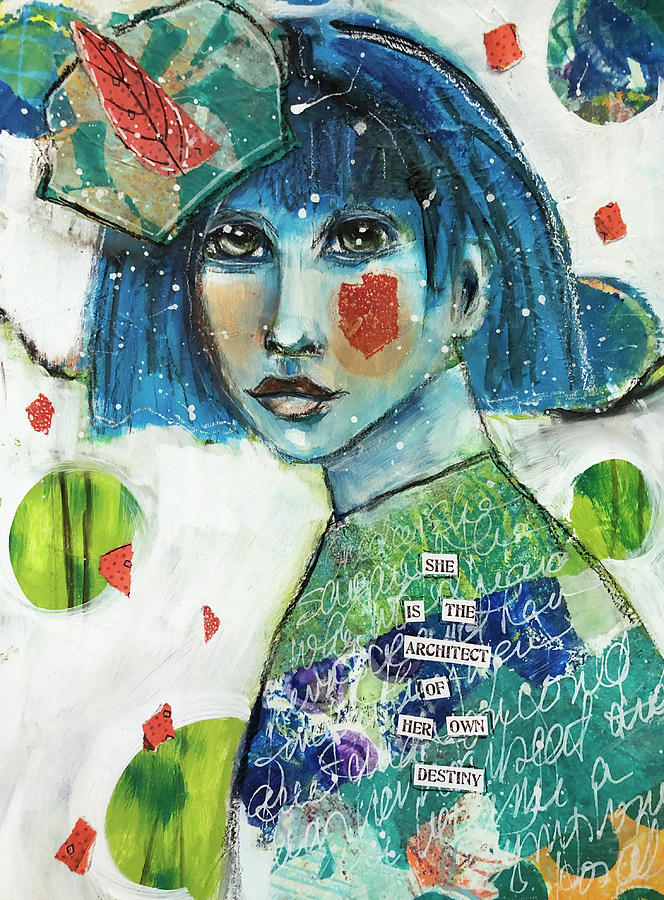 The architect of her destiny Mixed Media by Lynn Colwell