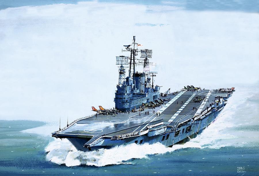 The Ark Royal Painting by John S Smith