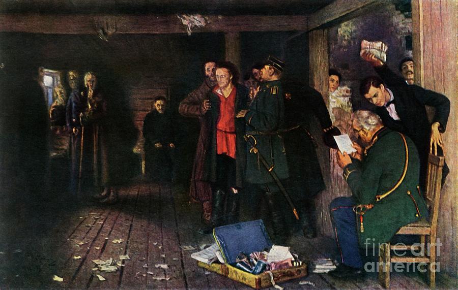 The Arrest Of A Propagandist Drawing by Print Collector