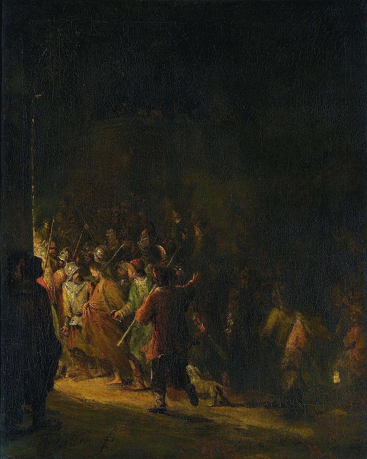 The Arrest of Christ. Painting by Aert de Gelder
