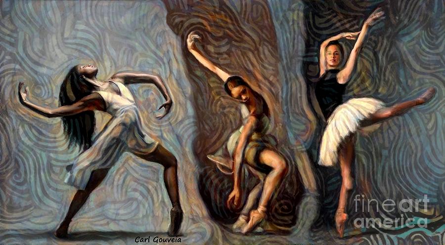 The Art of Dance  Mixed Media by Carl Gouveia