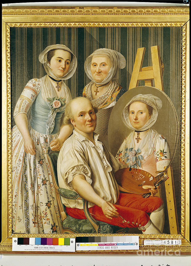 The Artist And His Family Painting by Antoine Raspal Pixels