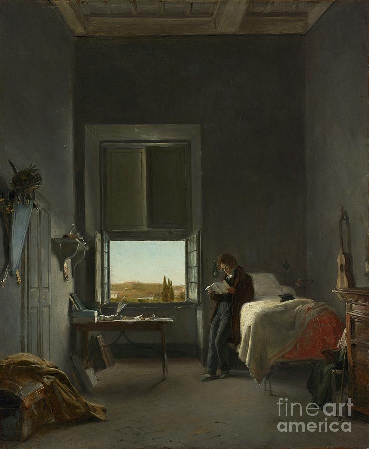 The Artist In His Room At The Villa Drawing by Heritage Images