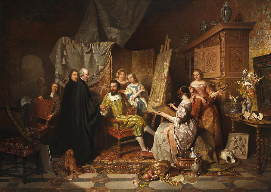 The artist's studio Painting by David Emile Joseph de Noter - Fine Art ...