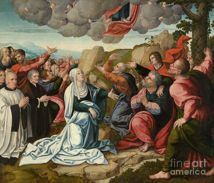 The Ascension, Circa 1530 Painting by Bernard Van Orley