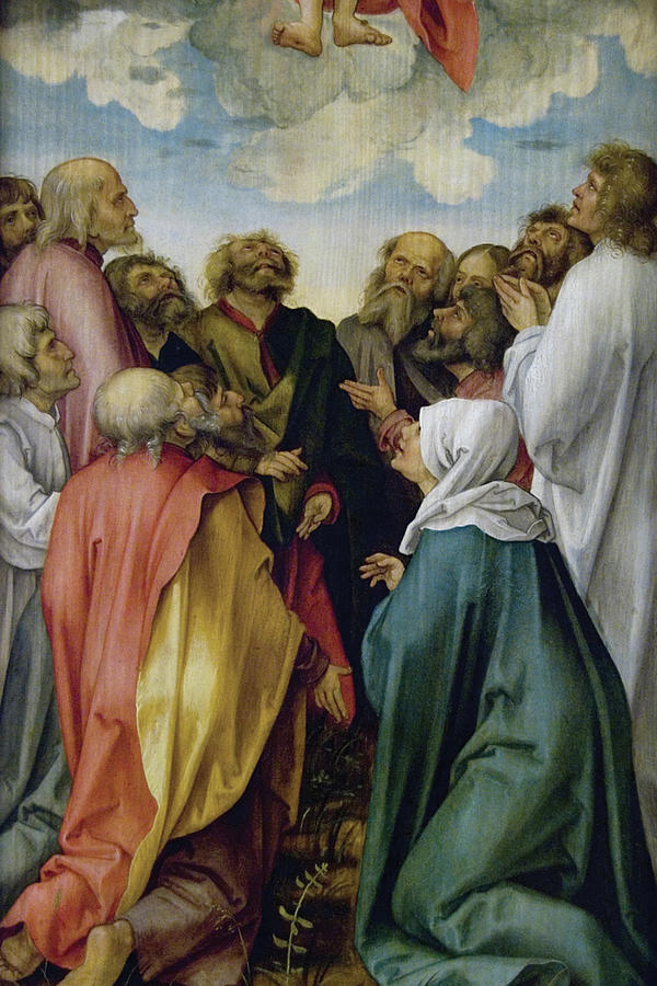 The ascension of Christ Painting by Hans Suess