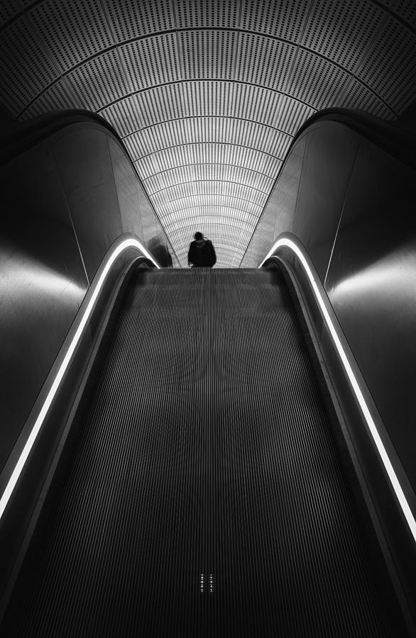 Escalator Photograph - The Ascent by Ursula Rodgers
