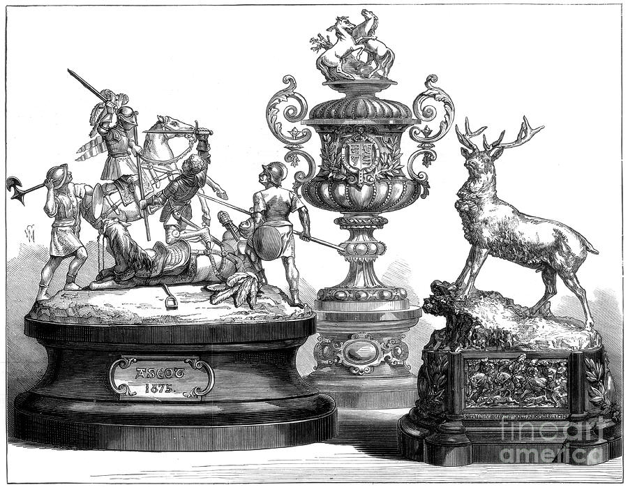 The Ascot Prize Plate, 1875 Drawing by Print Collector