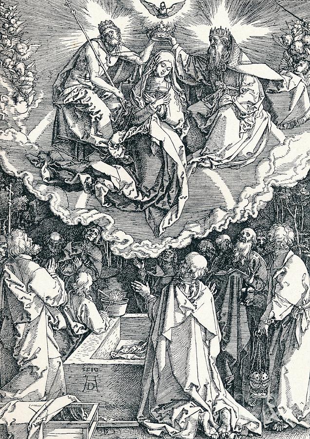 The Assumption And Coronation Drawing by Print Collector