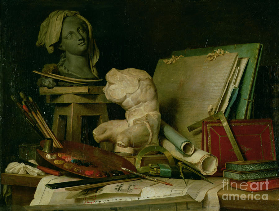 The Attributes Of The Arts, 1769 Painting by Anne Vallayer-coster