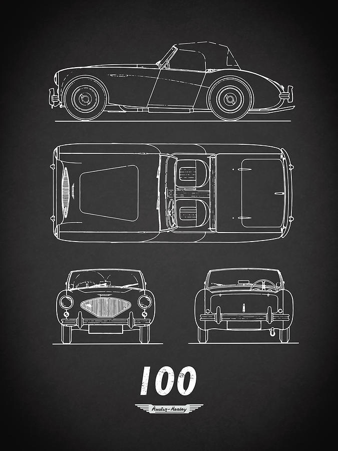 Car Photograph - The Austin-Healey 100 by Mark Rogan