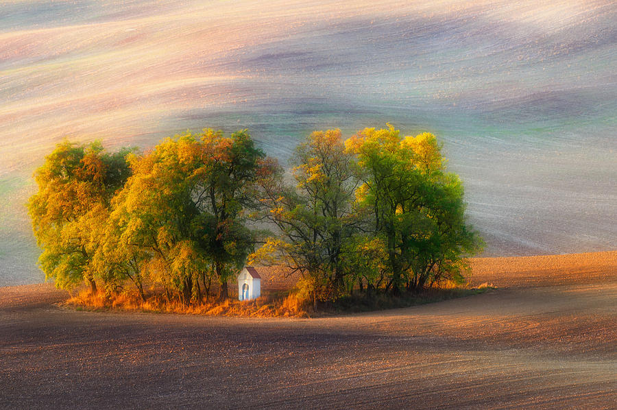 The Autumn Chapel Photograph by Piotr Krol (bax)