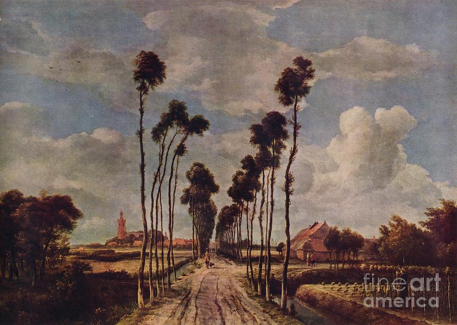 The Avenue At Middelharnis, 1689, 1938 Drawing by Print Collector