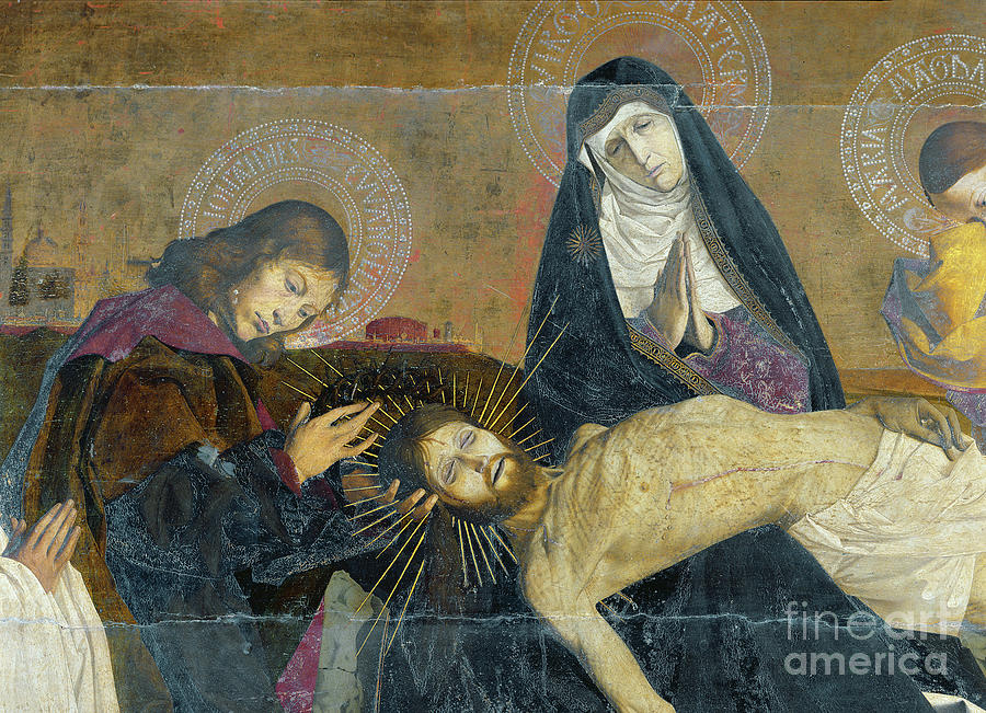 The Avignon Pieta, 1450-60 Painting by Enguerrand Quarton - Pixels