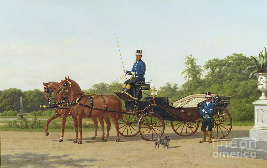 The Awaiting Carriage, 1865 Painting by Willem Carel Nakken - Pixels