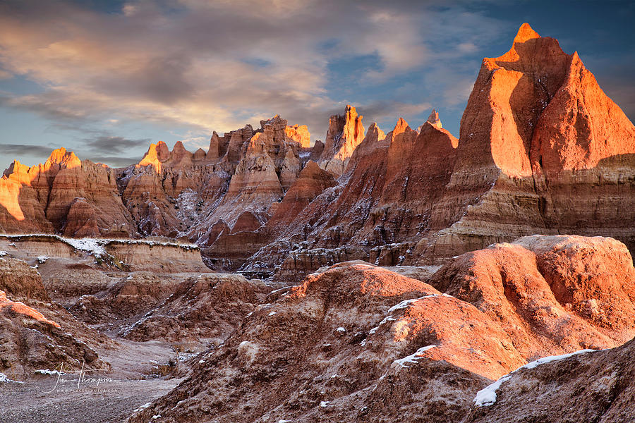 The Badlands at Sunrise Photograph by Jim Thompson