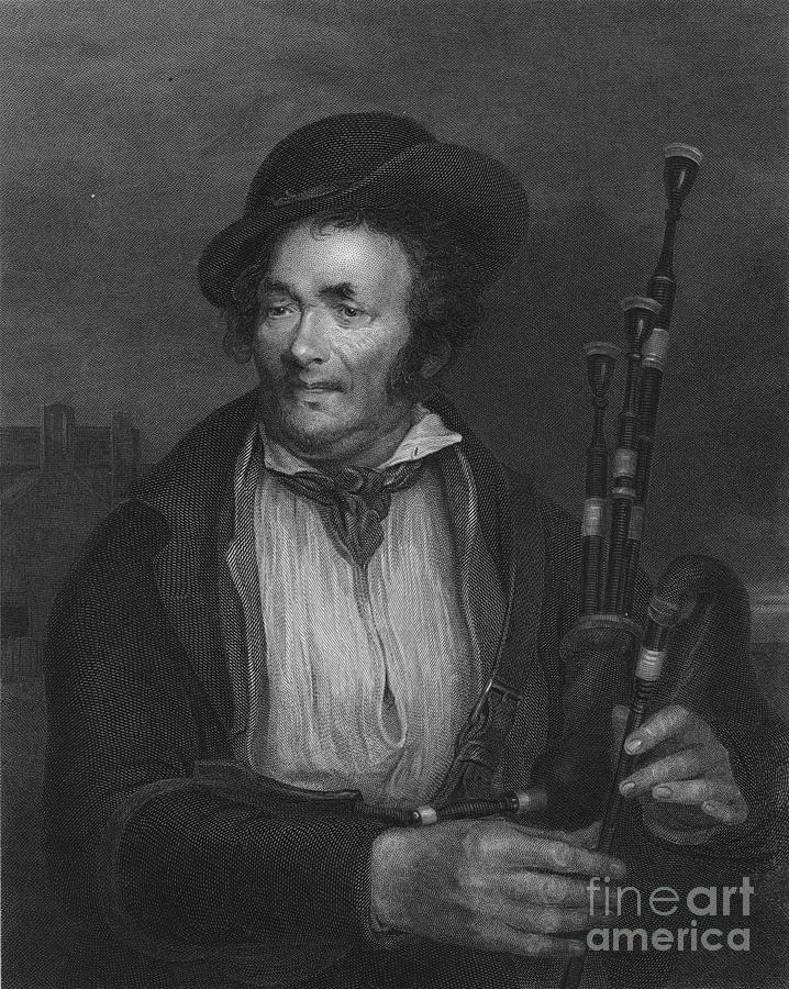 The Bagpiper Drawing by Print Collector