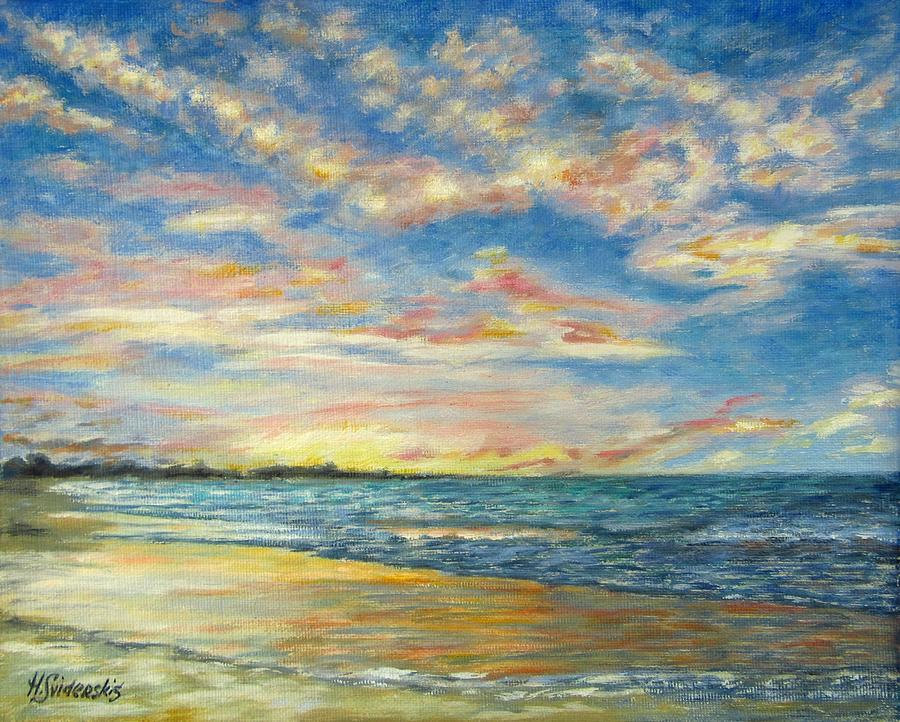 The Bahamas Beach Sunset Painting