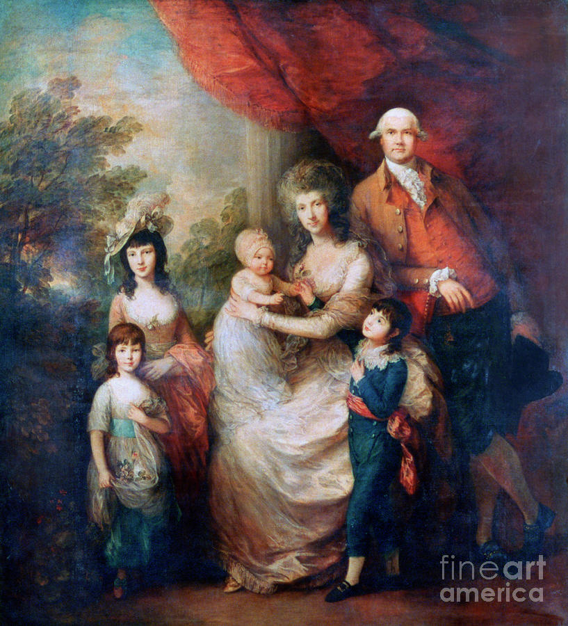 The Baillie Family, C1784. Artist Drawing by Print Collector