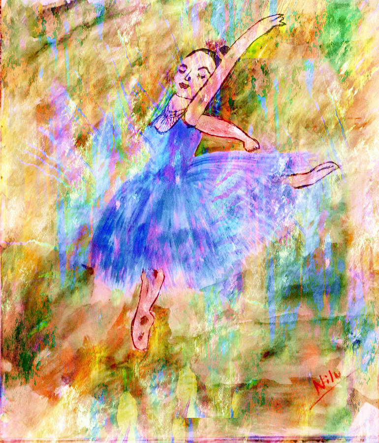 The ballerina dancer2 Painting by Nilu Mishra - Fine Art America