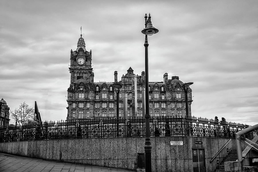 The Balmoral Hotel Edinburgh in Black and White Photograph by Bill Cannon