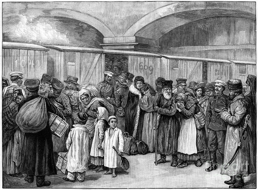 The Baltic Railway Station, Expulsion Drawing by Print Collector