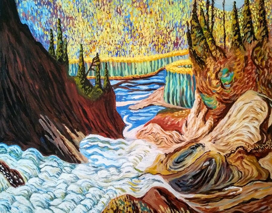 The Banff Canadian Lakes Painting By Ramesh Mahalingam Fine Art America