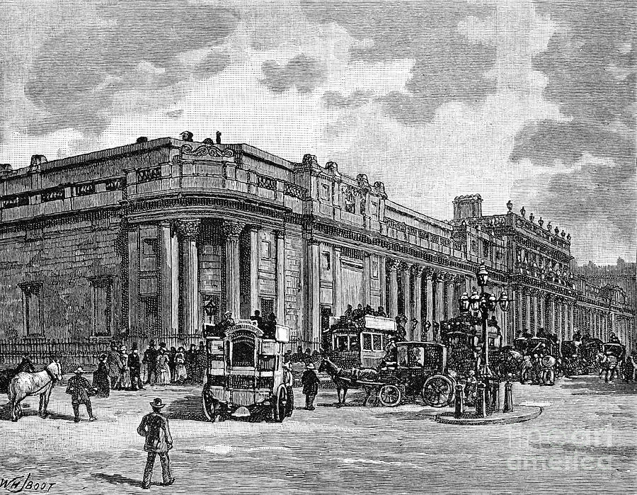 The Bank Of England, London Drawing by Print Collector