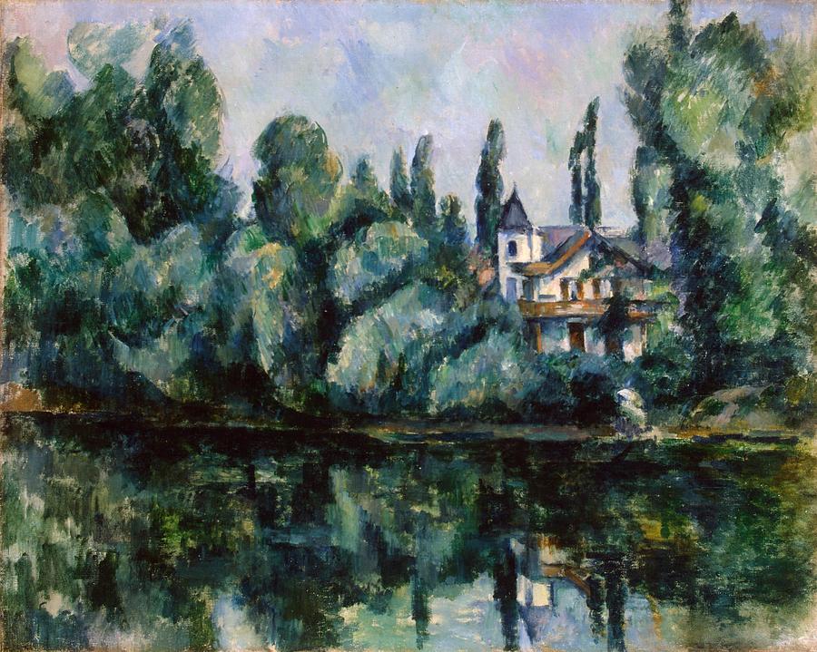 The Banks of the Marne or Villa on the Bank of a River Digital Art by Ciadeo