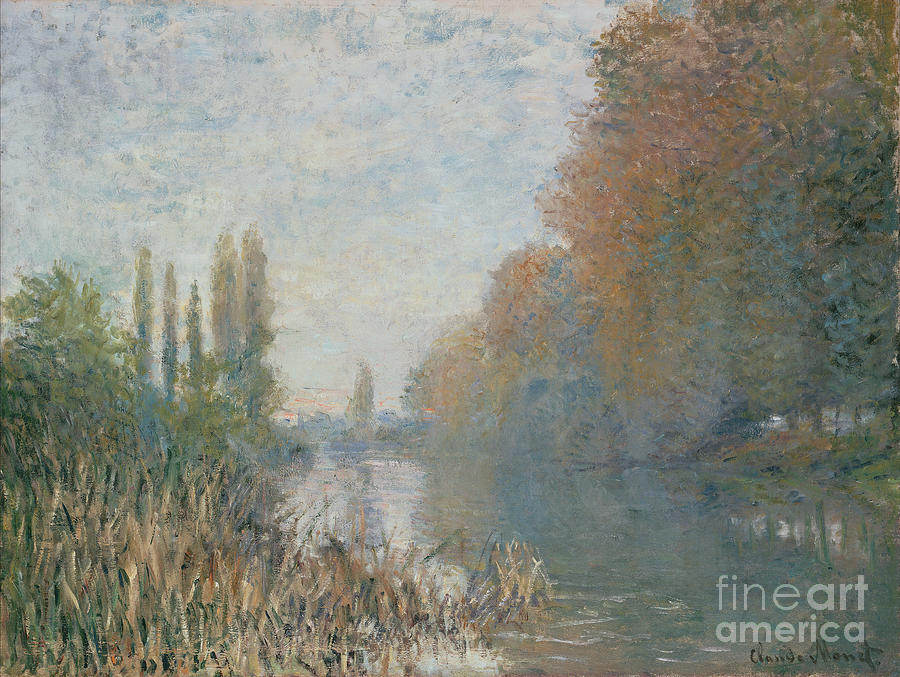 The Banks Of The Seine In Autumn, 1876 By Claude Monet Painting by Claude Monet