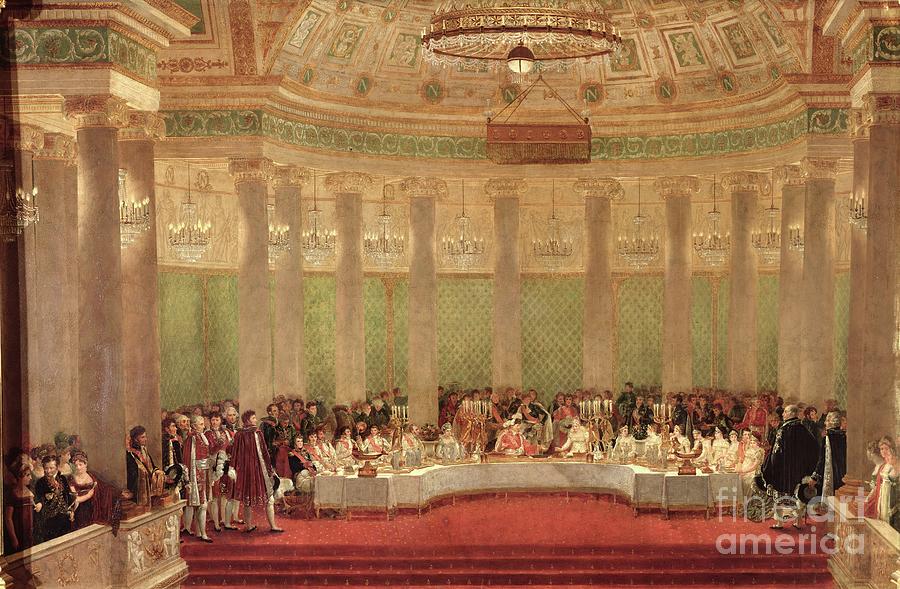 Chandelier Painting - The Banquet For The Marriage Of Napoleon Bonaparte by Alexandre Dufay