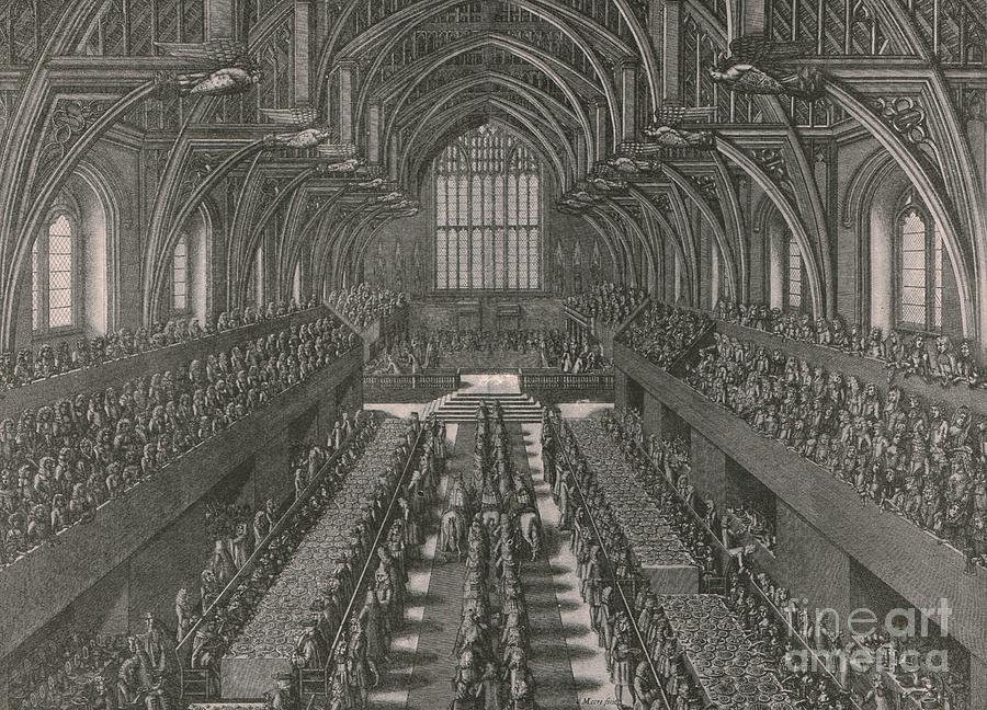 The Banquet In The Great Hall Drawing by Print Collector