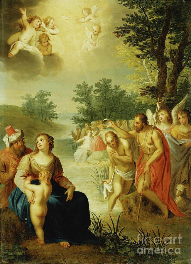 The Baptism Of Christ Painting by Balthasar Beschey - Fine Art America