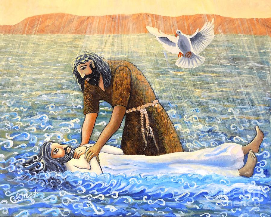 The Baptism of Christ Painting by Caroline Street