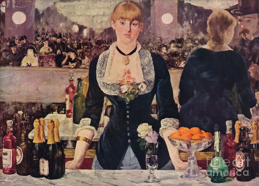 The Bar At The Folies-bergere, 1882 Drawing by Print Collector