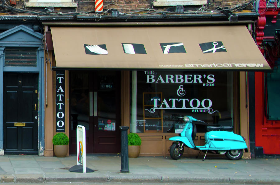 The Barbers Room and Tattoo Studio - Dublin Ireland Photograph by Bill Cannon