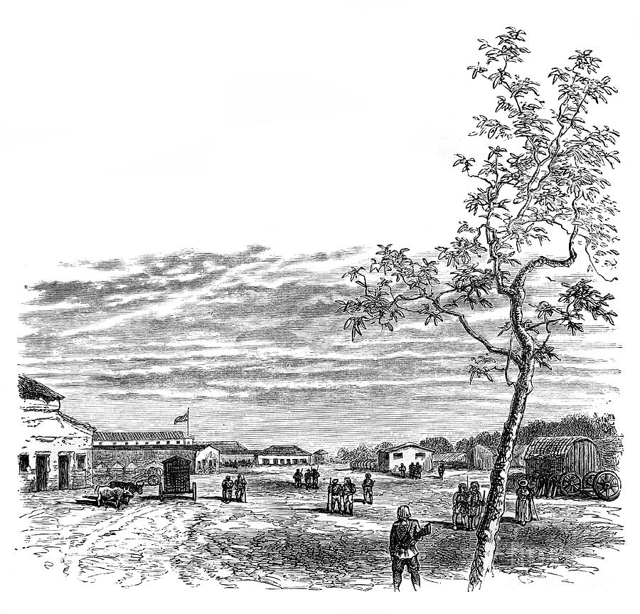 The Barracks At Meerut, India, C1850s Drawing by Print Collector