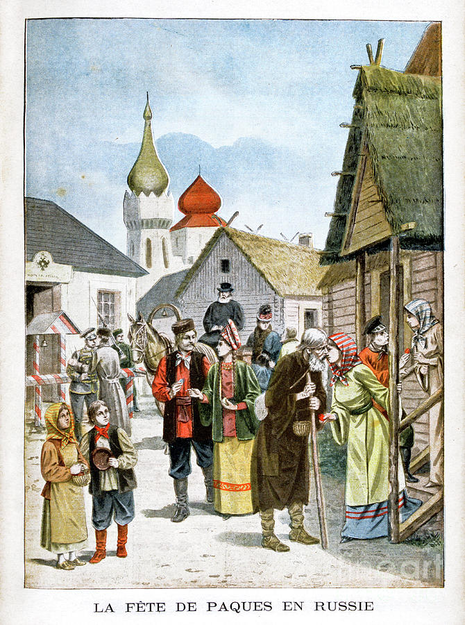 The Barrel Fete, Russia, 1901 Drawing by Print Collector