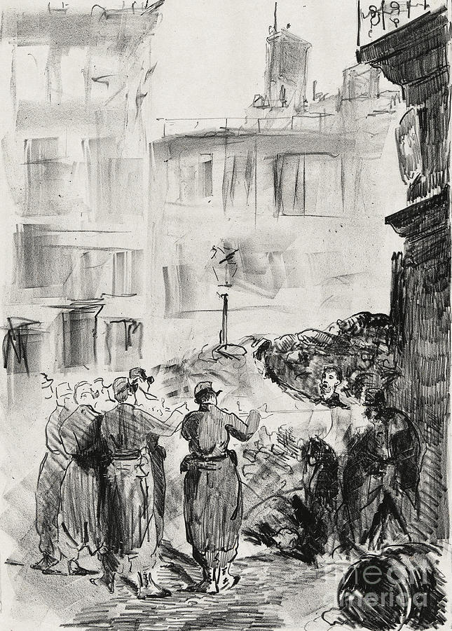 The Barricade Drawing by Heritage Images