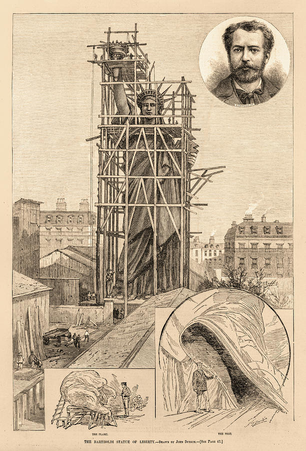 The Bartholdi Statue of Liberty 1884 Photograph by John Durkin