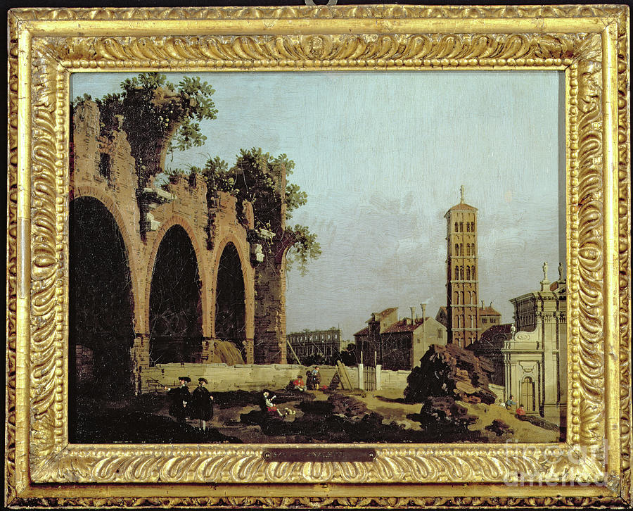 The Basilica Of Massenlio Painting by Canaletto