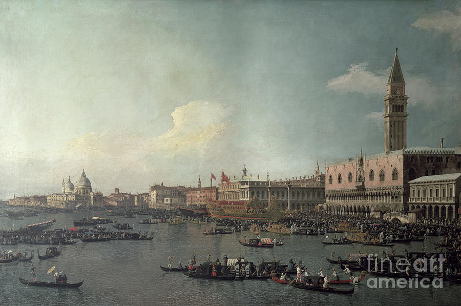 The Basin Of San Marco On Ascension Day, C.1740 Painting by Canaletto