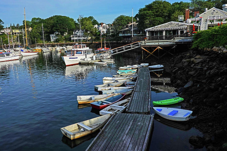 The Basin Ogunquit Maine Boats Perkins Cove Harbor Photograph by Toby McGuire