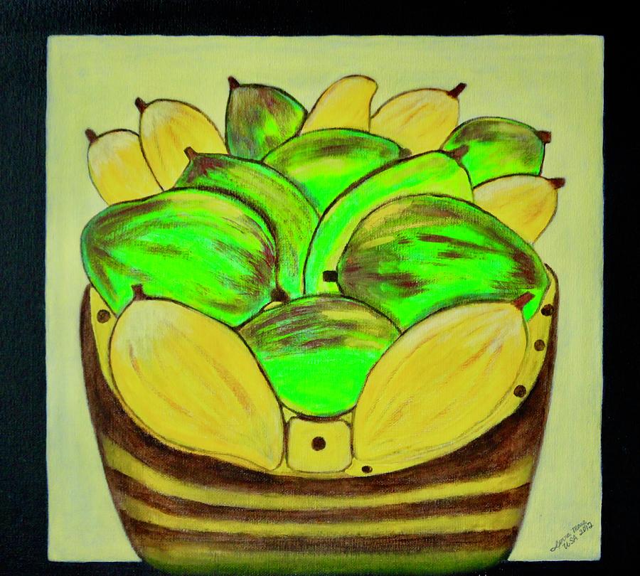 Fruit Painting - The Basket by Lorna Maza