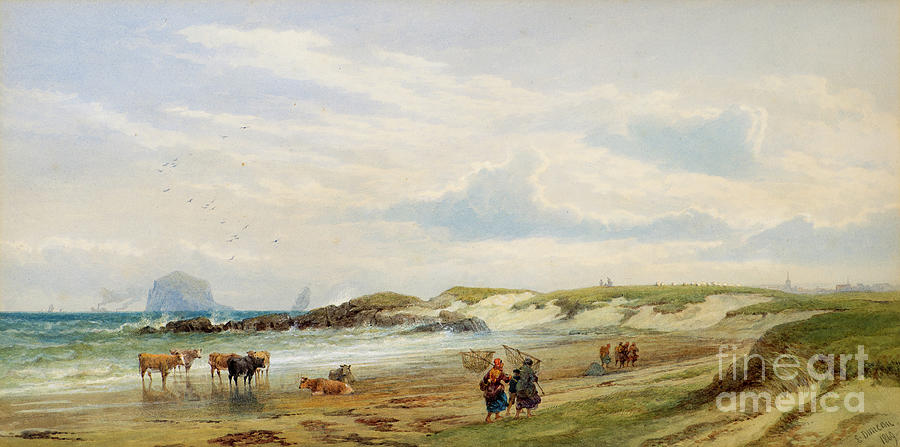 The Bass Rock Painting by Edward Duncan