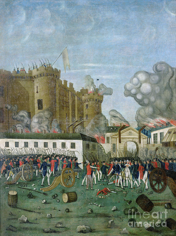 The Bastille Prison, 14th July 1789 Painting by Jean Dubois