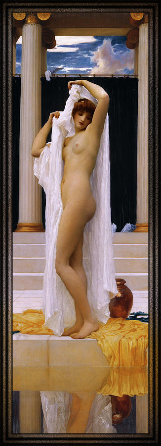 The Bath of Psyche by Frederic Leighton Painting by Rolando Burbon